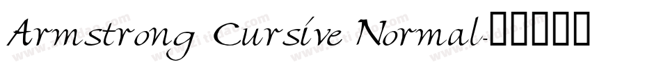 Armstrong Cursive Normal字体转换